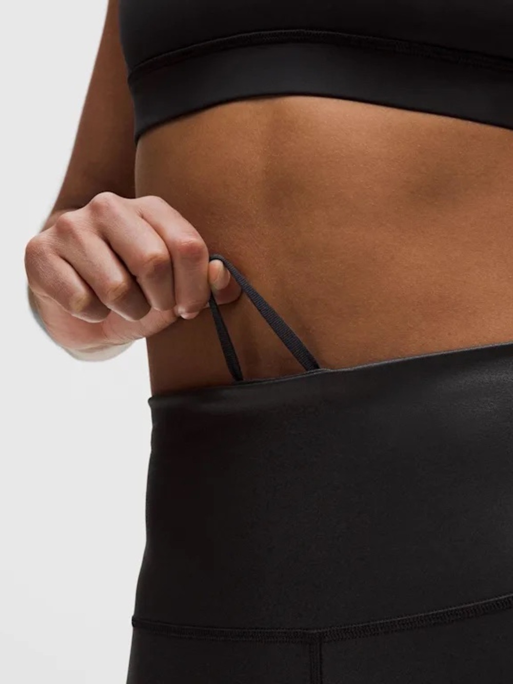 Lululemon Wunder Train High-Rise Tight 28" Foil Matte Black Leggings 8 New - Picture 3 of 8